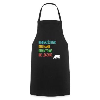 Rind Rinderzüchter Rinderbauer Rinder Geschenk - Kochschürze - Schwarz - Vorne - AI Model Male 185 dark (185cm)
