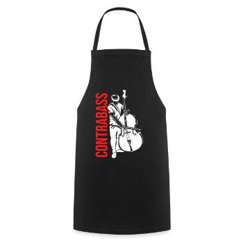 Double bass musician - Cooking Apron - black - Front - AI Model Male 185 dark (185cm)