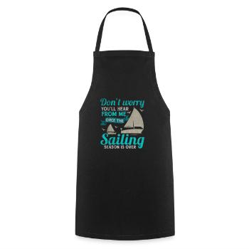Sailing Regatta Skipper Boat Gift Sailboat - Cooking Apron - black - Front - AI Model Male 185 dark (185cm)