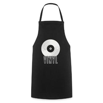 Vinyl - Kochschürze - Schwarz - Vorne - AI Model Male 185 dark (185cm)