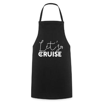 Cruise ship - Cooking Apron - black - Front - AI Model Male 185 dark (185cm)