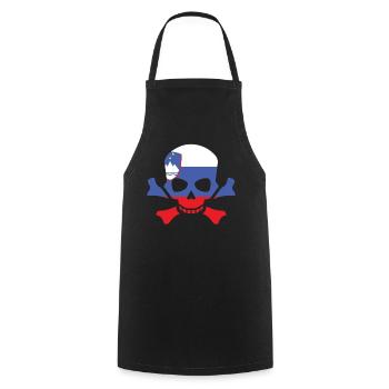 SLOVENIA SKULL SHIRT- slovenia - Cooking Apron - black - Front - AI Model Male 185 dark (185cm)