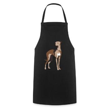 Windhund, Galgo, windhunde - Kochschürze - Schwarz - Vorne - AI Model Male 185 dark (185cm)