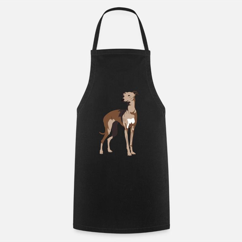 Greyhound, galgo, greyhounds - Cooking Apron - black