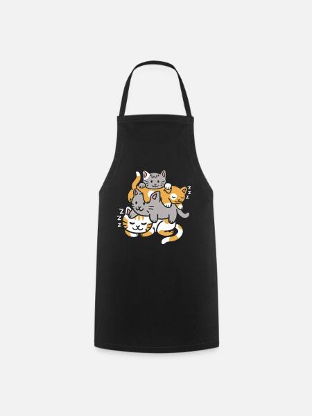 Cats Kitten - Cooking Apron - black