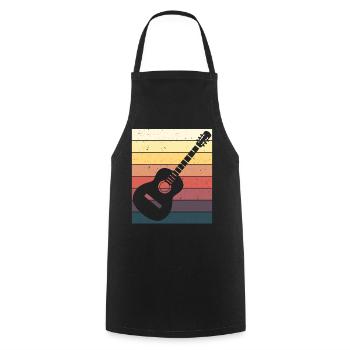 Gitarrenspieler Akustische Gitarre Geschenk - Kochschürze - Schwarz - Vorne - AI Model Male 185 dark (185cm)