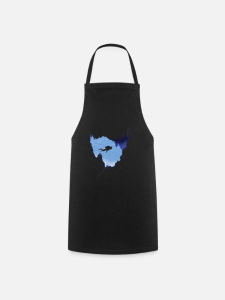 Plongeur plongeur Plongée Cadeau - Tablier de cuisine - noir