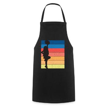 cheerleader - Cooking Apron - black - Front - AI Model Male 185 dark (185cm)