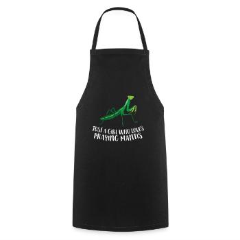 Just a Girl Who Loves Praying Mantis - Cooking Apron - black - Front - AI Model Male 185 dark (185cm)