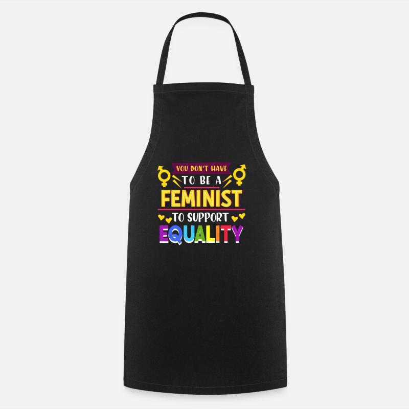 féministe - Tablier de cuisine - noir