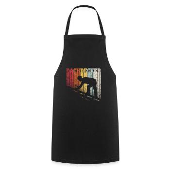 Couvreurs maître apprenti vintage disant cadeau - Tablier de cuisine - noir - Devant - AI Model Male 185 dark (185cm)