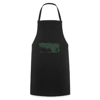 Conception de chasseur - Tablier de cuisine - noir - Devant - AI Model Male 185 dark (185cm)