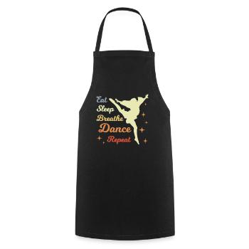 Eat Sleep Dance Repeat - Cooking Apron - black - Front - AI Model Male 185 dark (185cm)
