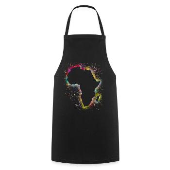 Afrique - Tablier de cuisine - noir - Devant - AI Model Male 185 dark (185cm)