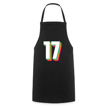 17 - Cooking Apron - black - Front - AI Model Male 185 dark (185cm)