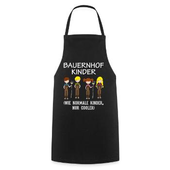 Bauernhof Kinder Landwirt Bauer Spruch Geschenk - Kochschürze - Schwarz - Vorne - AI Model Male 185 dark (185cm)