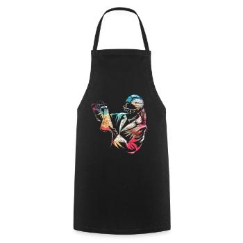 Chemical laboratory technician - Cooking Apron - black - Front - AI Model Male 185 dark (185cm)