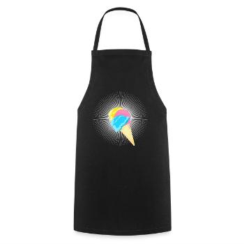 Cornet de crème glacée cornet de crème glacée molle de la crème glacée - Tablier de cuisine - noir - Devant - AI Model Male 185 dark (185cm)