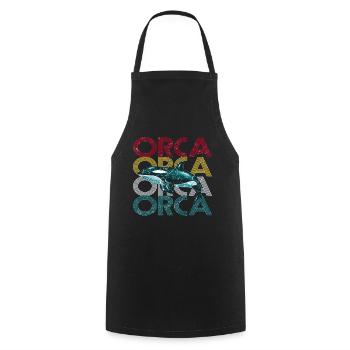 Orca - Kochschürze - Schwarz - Vorne - AI Model Male 185 dark (185cm)