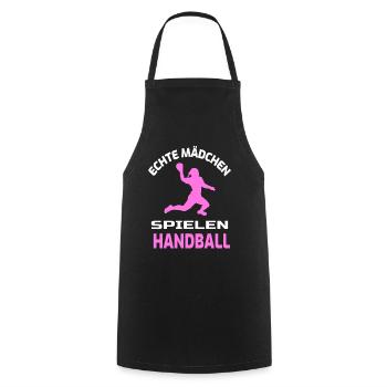 Mädchen Handball Spielerin Spruch Handballerin - Kochschürze - Schwarz - Vorne - AI Model Male 185 dark (185cm)