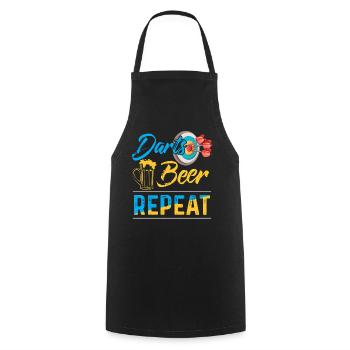Darts Dart Dartboard Bullseye Dart Arrow Gift - Cooking Apron - black - Front - AI Model Male 185 dark (185cm)