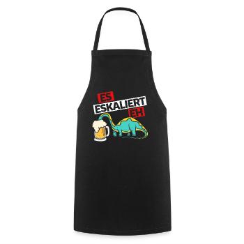 Es Eskaliert Eh Junggesellenabschied Bier Saufen - Kochschürze - Schwarz - Vorne - AI Model Male 185 dark (185cm)