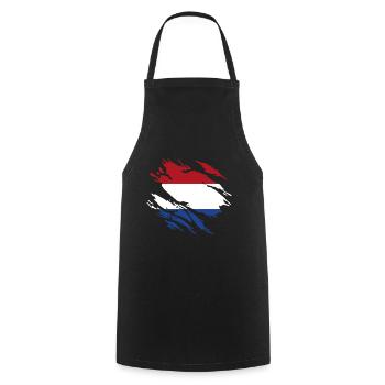 Netherlands Flag - Cooking Apron - black - Front - AI Model Male 185 dark (185cm)