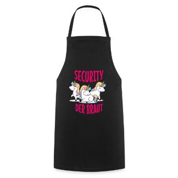 Security of the bride JGA hen party - Cooking Apron - black - Front - AI Model Male 185 dark (185cm)