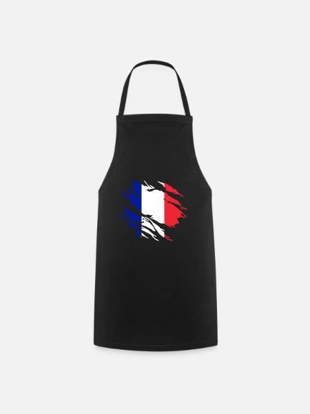 Drapeau france - Tablier de cuisine - noir