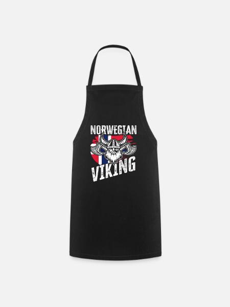 Norway vikings - Cooking Apron - black