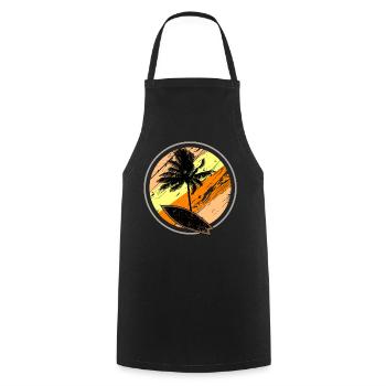 Beach Surf Sun - Tablier de cuisine - noir - Devant - AI Model Male 185 dark (185cm)
