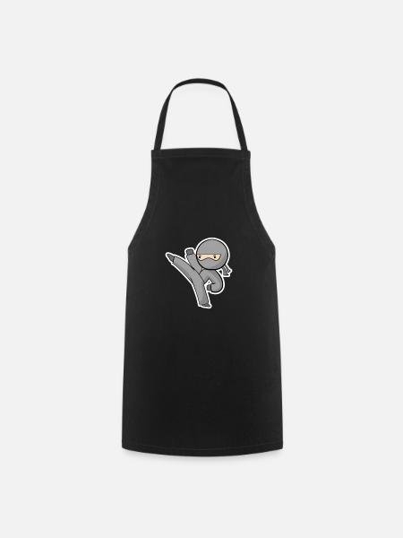 Ninja Kick - Kochschürze - Schwarz