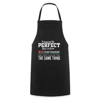 I'm almost perfect, I'm from Western Sahara - Cooking Apron - black - Front - AI Model Male 185 dark (185cm)