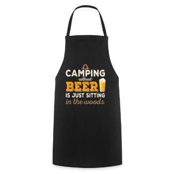Tentes Camping Camper Caravane Tentes Cadeau - Tablier de cuisine - noir - Devant - AI Model Male 185 dark (185cm)