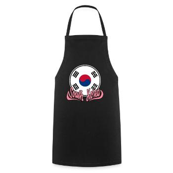 Corée du Sud Corée du Sud - Tablier de cuisine - noir - Devant - AI Model Male 185 dark (185cm)