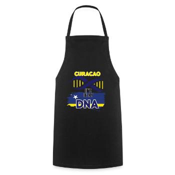 Curacao is in my DNA - Cooking Apron - black - Front - AI Model Male 185 dark (185cm)