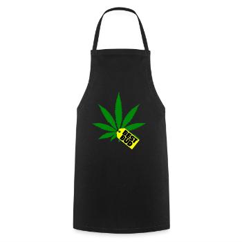 Kiffen Kiffer Gift Kiffer Accessories Kiffenset - Cooking Apron - black - Front - AI Model Male 185 dark (185cm)