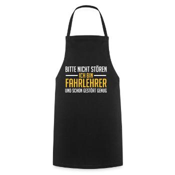 Fahrlehrer Fahrprüfung Fahrschule Fahrprüfer Lusti - Kochschürze - Schwarz - Vorne - AI Model Male 185 dark (185cm)