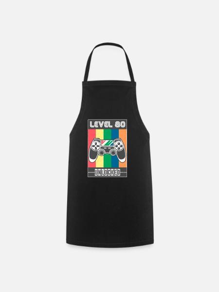80th birthday - Cooking Apron - black