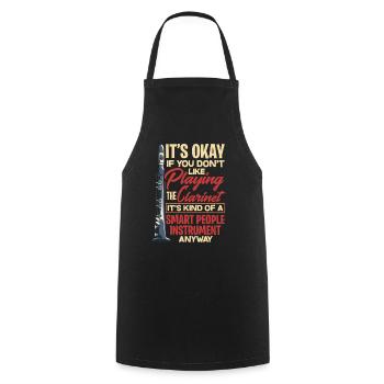 Clarinet musical instrument - Cooking Apron - black - Front - AI Model Male 185 dark (185cm)