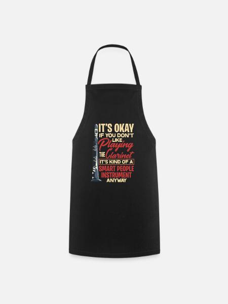 Clarinet musical instrument - Cooking Apron - black