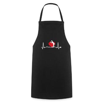 Waiter Heartbeat Waiters Service Worker Restauran - Cooking Apron - black - Front - AI Model Male 185 dark (185cm)