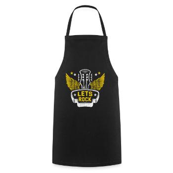 Rock n roll musique rock rock and roll guitariste - Tablier de cuisine - noir - Devant - AI Model Male 185 dark (185cm)