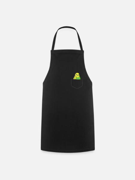 Lustiger Wellensittich Vogel In Tasche - Kochschürze - Schwarz