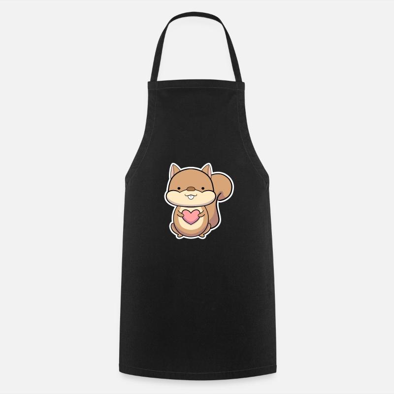 Eichhörnchen - Kochschürze - Schwarz