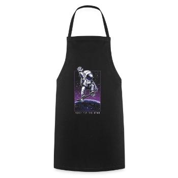 Cadeau de l'espace Skateboard Skater astronaute - Tablier de cuisine - noir - Devant - AI Model Male 185 dark (185cm)
