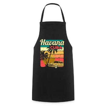 Cuba Caraïbes Vacances cubaines Vacances latines - Tablier de cuisine - noir - Devant - AI Model Male 185 dark (185cm)