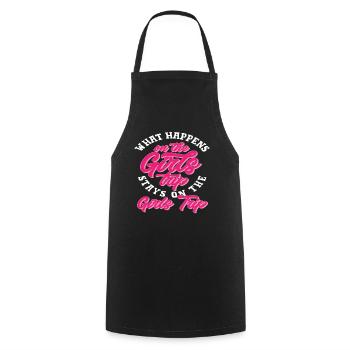Women Group Girls Excursion Gift - Cooking Apron - black - Front - AI Model Male 185 dark (185cm)