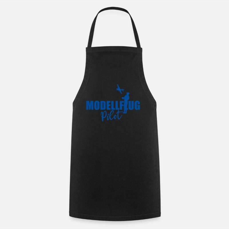 Modellflug Pilot Modellbauer Flugzeug Geschenk - Kochschürze - Schwarz