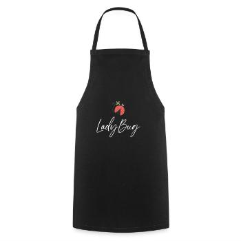 Ladybug Geschenk für Mädchen, Frauen & Marienkäfer - Kochschürze - Schwarz - Vorne - AI Model Male 185 dark (185cm)